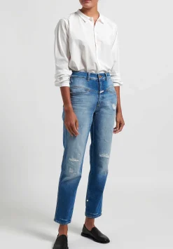 Closed Pedal Pusher'' Jeans In Mid Blue
