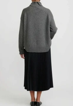 Jil Sander Pleated W Skirt In Black