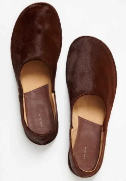 The Row Pony Hair Canal Slip On Loafers In Brown