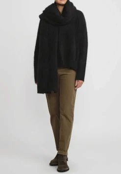 Rundholz Racoon Hair Knit Cardigan In Black