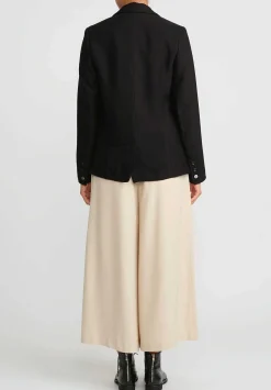 A Tentative Atelier Raw Edge Binding Blazer In Black