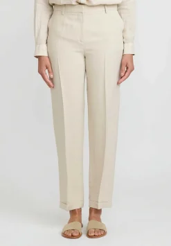 Antonelli Rhondiola Tapered Pants In Bone Natural