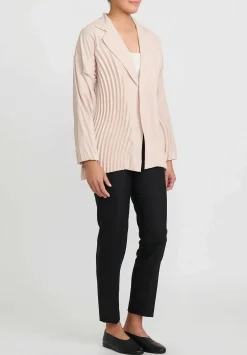 Issey Miyake Ripples Jacket In Dark Ivory