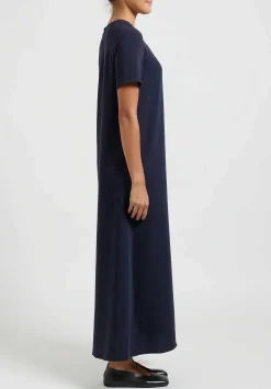 The Row Robi Dress In Blue Navy