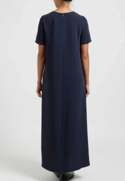 The Row Robi Dress In Blue Navy