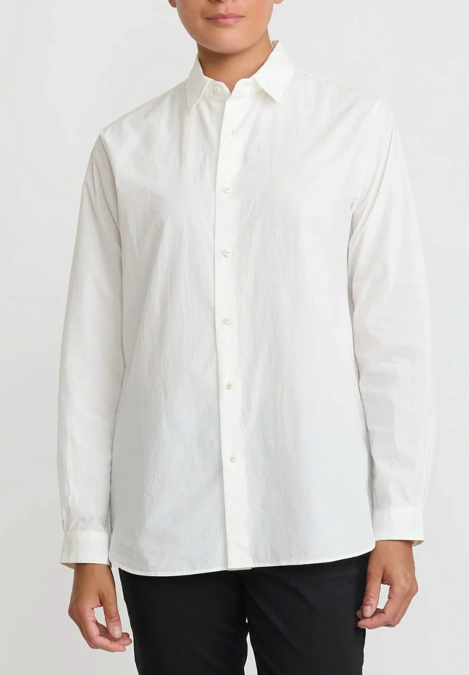 Kaval Sea Island Typewriter Cotton Basic Plain Shirt In Off White