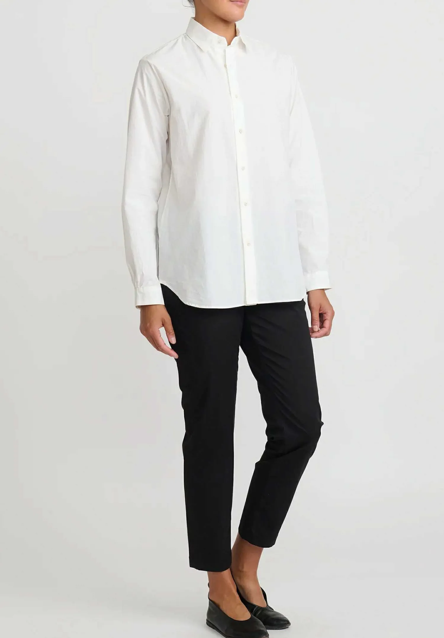 Kaval Sea Island Typewriter Cotton Basic Plain Shirt In Off White