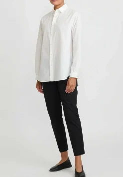 Kaval Sea Island Typewriter Cotton Basic Plain Shirt In Off White