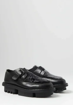 Trippen Sheepskin & Leather Transform Shoe In Black