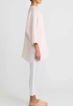 Shi Cashmere Shi Cropped Linen Pants In White