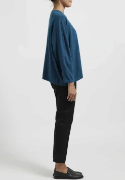 Hania New York Short Sasha Sweater In Alpine Blue