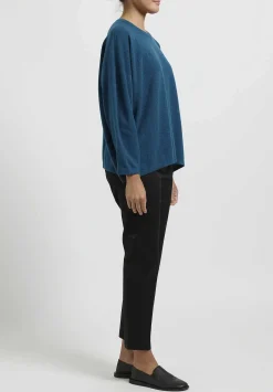 Hania New York Short Sasha Sweater In Alpine Blue