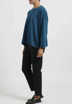 Hania New York Short Sasha Sweater In Alpine Blue