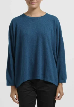Hania New York Short Sasha Sweater In Alpine Blue