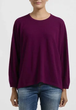 Hania New York Short Sasha Sweater In Beetroot Purple