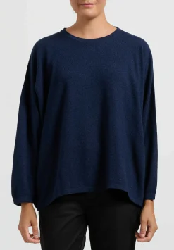 Hania New York Short Sasha Sweater In Cosmos Blue