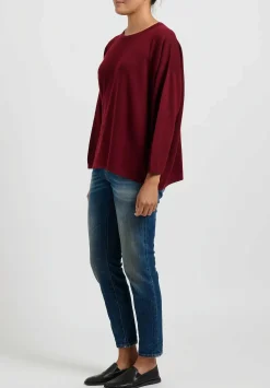 Hania New York Short Sasha Sweater In Drama Red