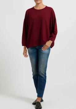 Hania New York Short Sasha Sweater In Drama Red