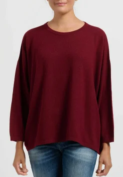 Hania New York Short Sasha Sweater In Drama Red