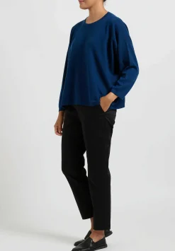 Hania New York Short Sasha Sweater In Naval Jack Blue