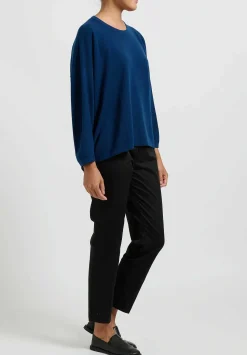 Hania New York Short Sasha Sweater In Naval Jack Blue