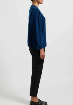 Hania New York Short Sasha Sweater In Naval Jack Blue