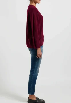 Hania New York Short Sasha Sweater In Pompeii Red