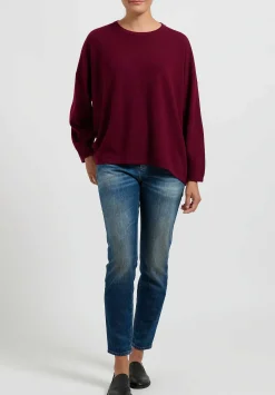 Hania New York Short Sasha Sweater In Pompeii Red