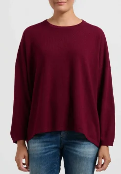 Hania New York Short Sasha Sweater In Pompeii Red