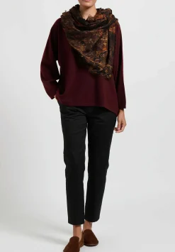 Hania New York Short Sasha Sweater In Port Maroon