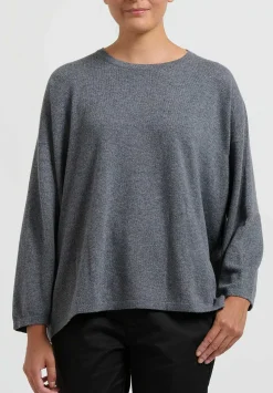Hania New York Short Sasha Sweater In Smog Grey