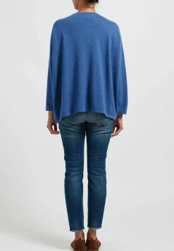 Hania New York Short Sasha Sweater In Soft Denim Blue