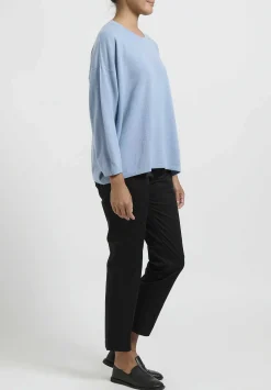Hania New York Short Sasha Sweater In Woad Blue