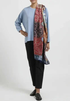 Hania New York Short Sasha Sweater In Woad Blue