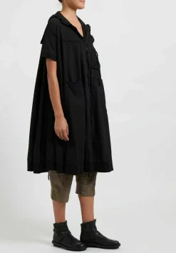 Rundholz Dip Short Sleeve Patch & Pocket Coat In Black