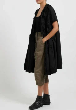 Rundholz Dip Short Sleeve Patch & Pocket Coat In Black