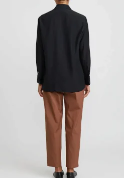 The Row Silk And Wool Sisella Shirt In Black
