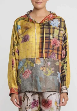 Bokja Silk Assemblage 22 Riverside Hoodie In Yellow, Orange & Green