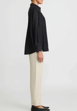 Antonelli Silk Cocco Shirt In Black