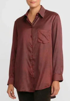 Uma Wang Silk Evaristo Tavella Shirt In Dark Red