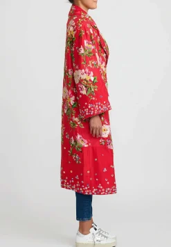 Péro Silk Hand-Embroidered And Beaded Poppy Coat From The Archives