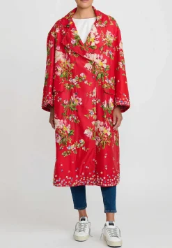 Péro Silk Hand-Embroidered And Beaded Poppy Coat From The Archives