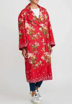 Péro Silk Hand-Embroidered And Beaded Poppy Coat From The Archives