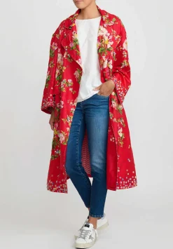 Péro Silk Hand-Embroidered And Beaded Poppy Coat From The Archives