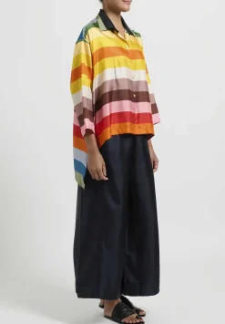 Rianna + Nina Silk ''Kathi'' Shirt In Naftis Multi