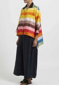 Rianna + Nina Silk ''Kathi'' Shirt In Naftis Multi