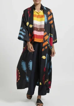 Rianna + Nina Silk ''Kathi'' Shirt In Naftis Multi