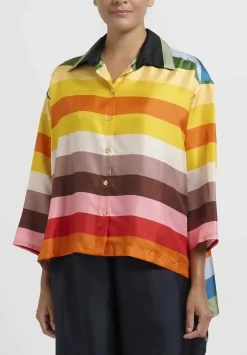 Rianna + Nina Silk ''Kathi'' Shirt In Naftis Multi