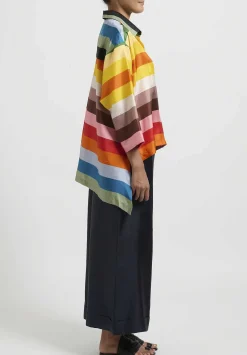 Rianna + Nina Silk ''Kathi'' Shirt In Naftis Multi
