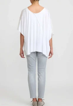 Umit Unal Silk Loose Cap Sleeve Top In Off White